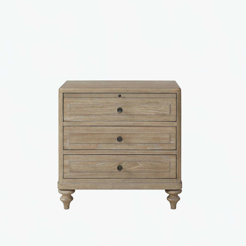 Table de chevet 3 tiroirs avec finition sable