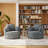 42.1" Wide Slipcovered Swivel Barrel Chair-1954448380