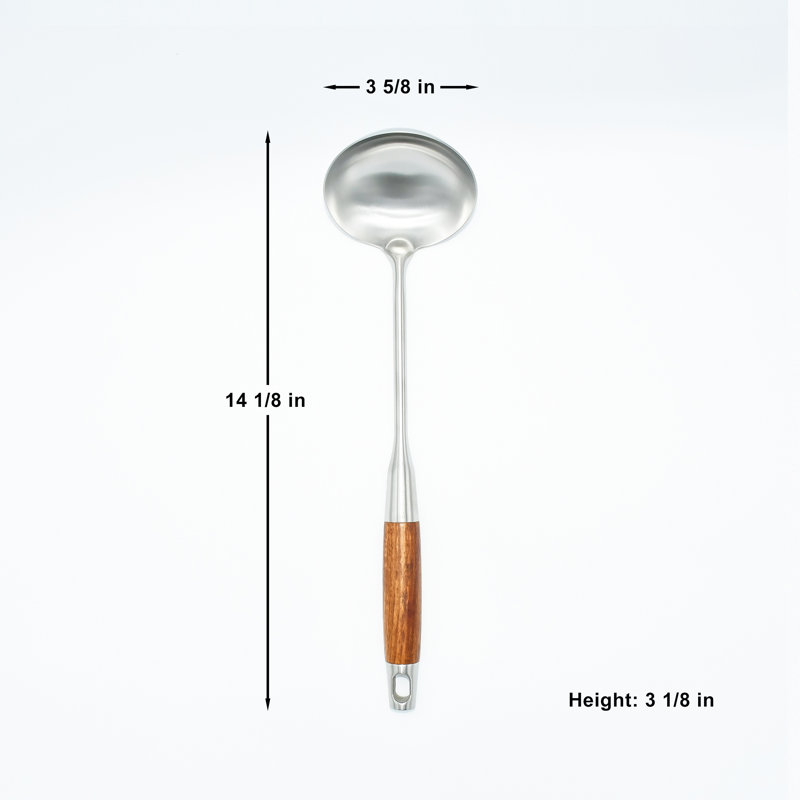 4-Piece Stainless Steel and Wood Handle Kitchen Utensil Set