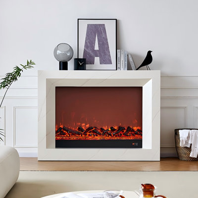 TB55271533694057COX&Size Coxambrey White Electric Fireplace with BTU 5118