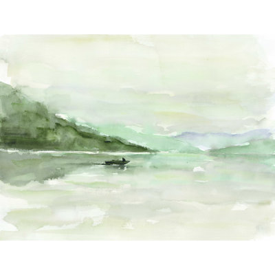 «Soft Watercolor Lake», reproduction sur toile tendue