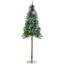 Arbre de Noël artificiel de 6 pi avec 6 branches de pin, 442 branches, 175 lumières DEL chaudes et colorées, base en acier