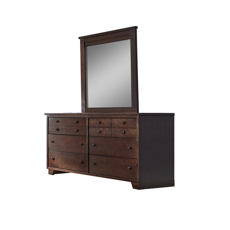 Commode double 6 tiroirs avec miroir Kailynne Jometh