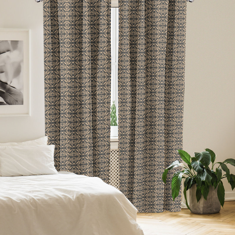 Rideaux 4 panneaux East Urban Home, L 56 po x L 63 po