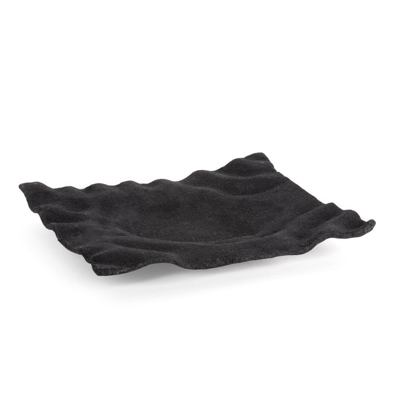 Plateau en aluminium coulé Damren, H 2 po x l 16 po x P 16 po, Noir
