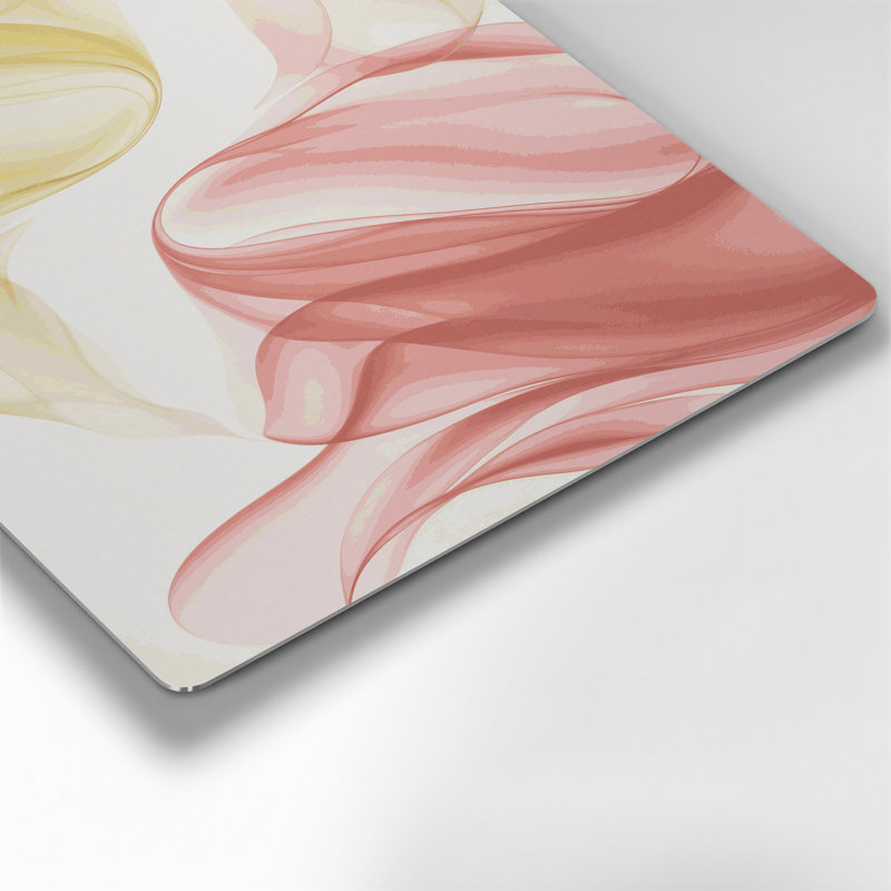 Gradient abstrait 77, art mural en métal beige, H 12 po x l 18 po
