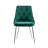 Fabriciano Tufted Velvet Dining Chair with Chrome Legs-1982054349