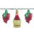 10-Count Grape and Wine Bottle Novelty String Christmas Light Set 7.5ft White Wire