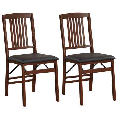 Folding Dining Chair Armless Kitchen Dining Room Chairs With Rubber Wood Legs Anti-slip Foot Pads Modern Chair For Home