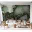 Murale pelez et collez - Inspiration aquarelle or vert-1810154506