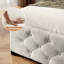 Queen Size Upholstered Platform Storage Bed Frame with 4 Drawers and LED Light,No Box Spring Needed-1323623596