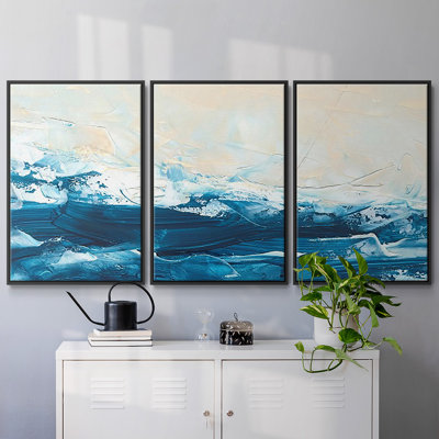 «Wave After Wave III», reproduction sur toile 3 pièces