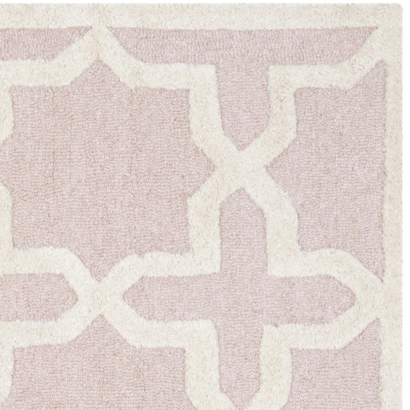 Igna Hand Tufted Wool Geometric Rug, Square 4'