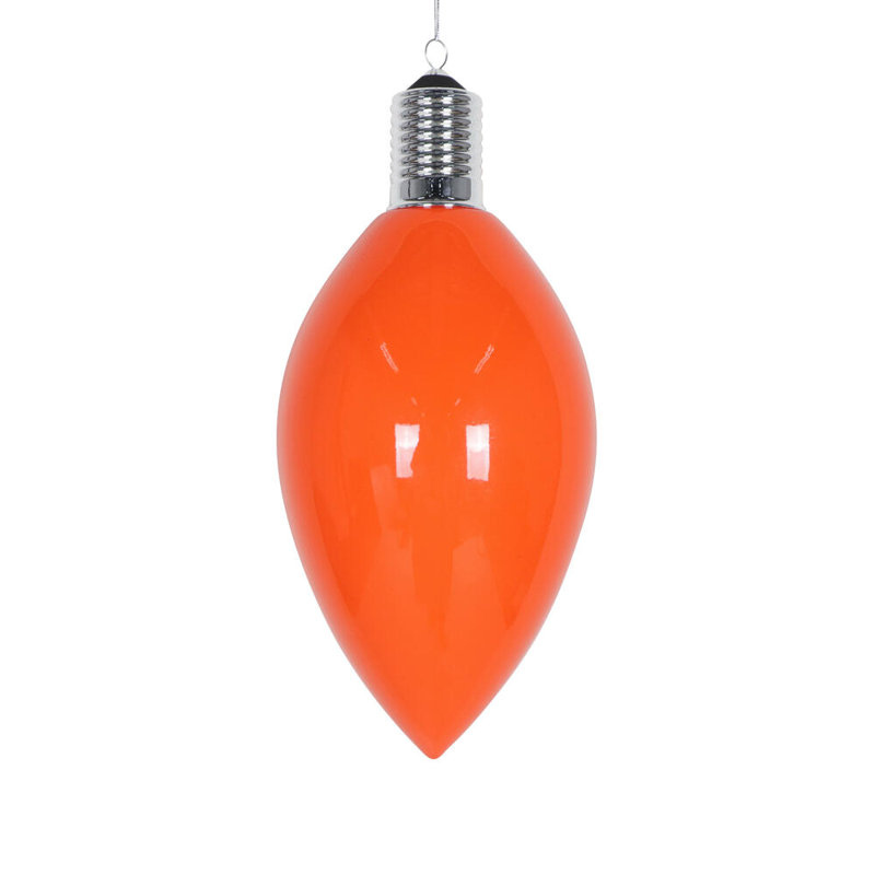 Ornement en forme d'ampoule en mastic., Orange