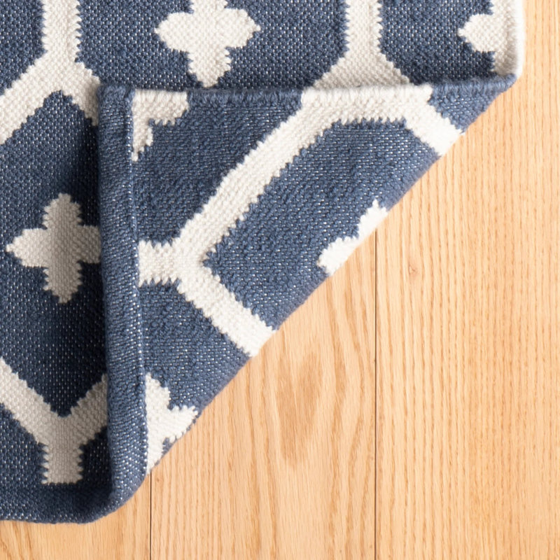 Elizabeth Navy Handwoven Indoor/Outdoor Rug, Rectangle 7'6" x 9'6"
