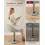 Adjustable Dressing Chair, Office Chair, Swivel Stool With Backrest, Steel-165675828