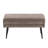 Neapolitan Contemporary Storage Bench In Black Metal And Brown Fabric By Lumisource-1707422131