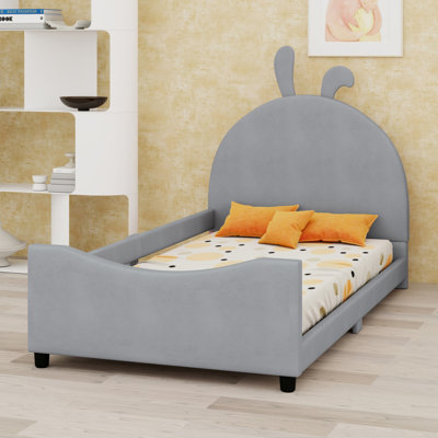 Modern Upholstered Daybed with Cute Rabbit Ear Headboard