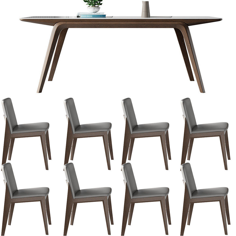 Greyleigh Nordic Rectangular RockPlate Dining Table Chair Wayfair Canada