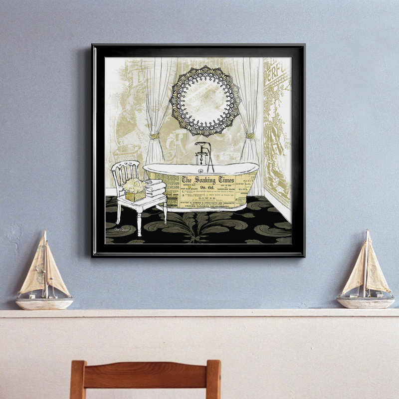 «Soake Times», cadre photo, impression sur toile, H 26,5 po x l 26,5 po x P 1,5 po, Cadre noir