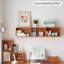 Étagère murale flottante à triple compartiment en bois massif pour chambre, salon-1958876822