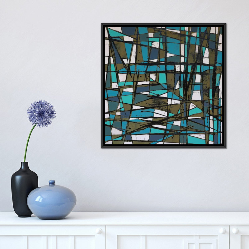 «Zeppelin 1952» par Alicia Dunn, impression sur toile tendue, H 18 po x l 18 po x P 1,5 po, Toile avec cadre noir