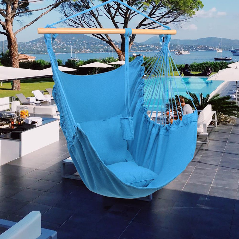 Chaise hamac double Nilles, bleu