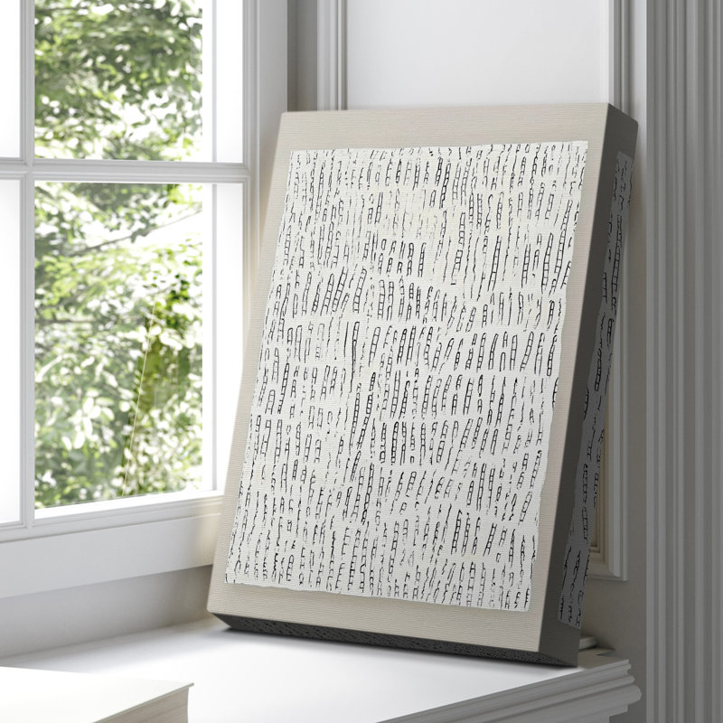 Toile tendue avec châssis abstrait CCXLVII - prêt à être accroché, H 48 po x l 32 po