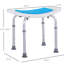 Tabouret de bain réglable à 6 niveaux pour personnes âgées, blessées et enceintes - antidérapant, bleu, fabriqué en aluminium