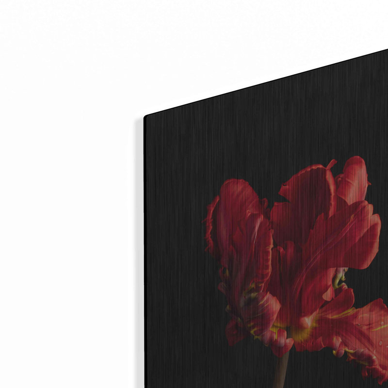 Luxe métal Art «Rippled Red Beauty» par Leah McLean «Rippled Red Beauty» par Leah McLean