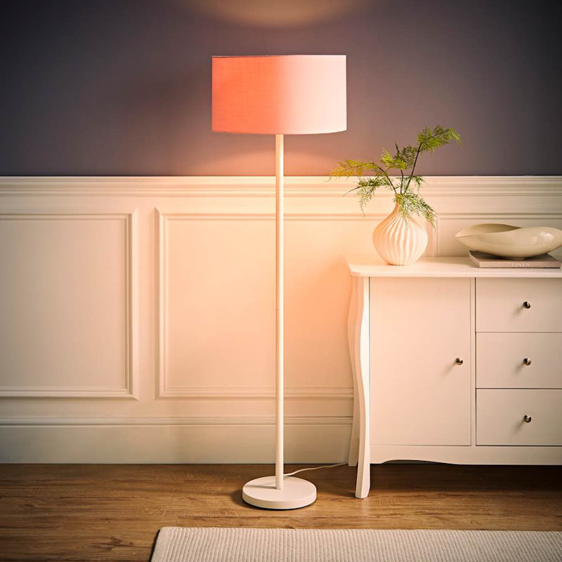 Romeir 148cm Matte Traditional Floor Lamp, Blushed Pink, No