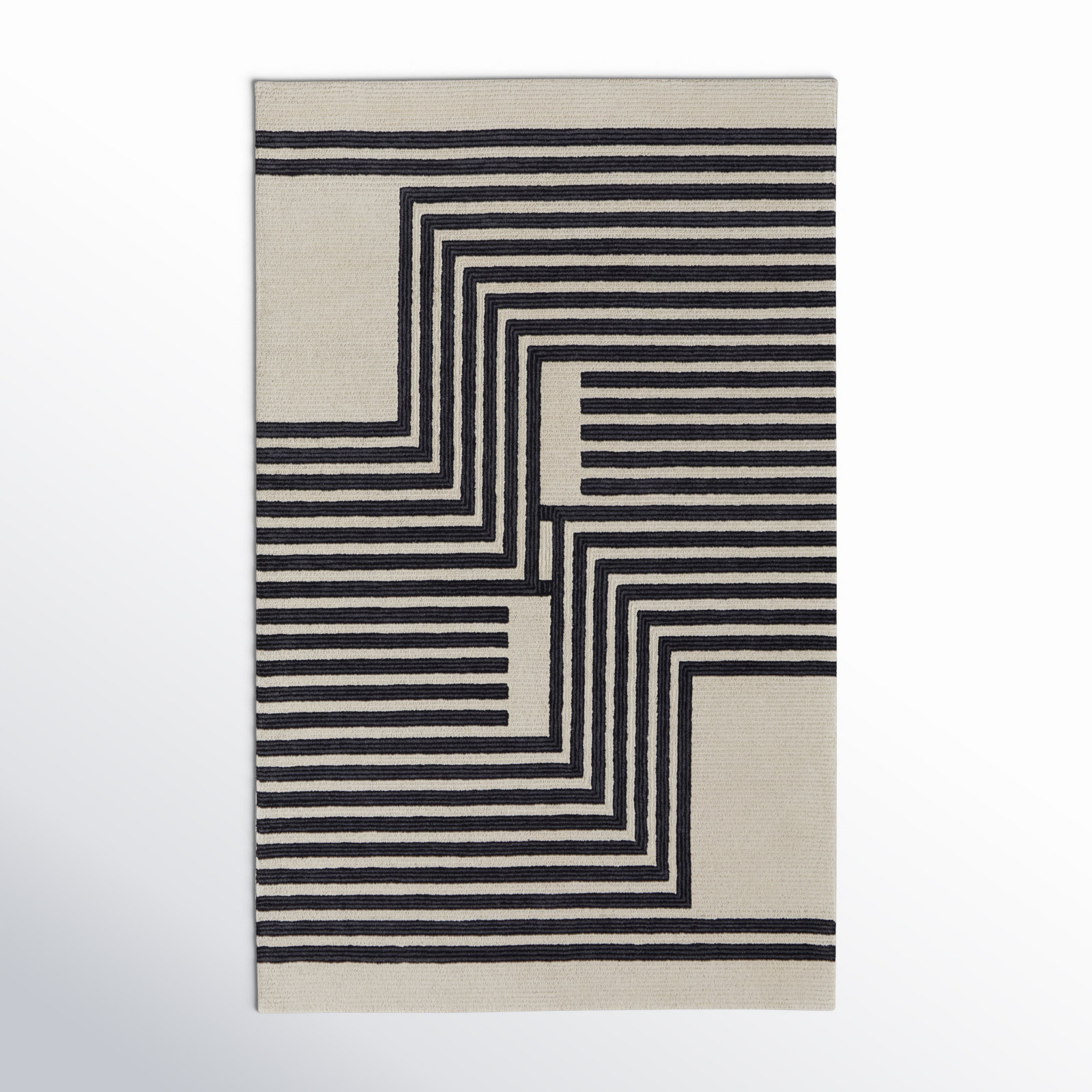 Raku Handmade Wool Rug, Rectangle 5' x 8'