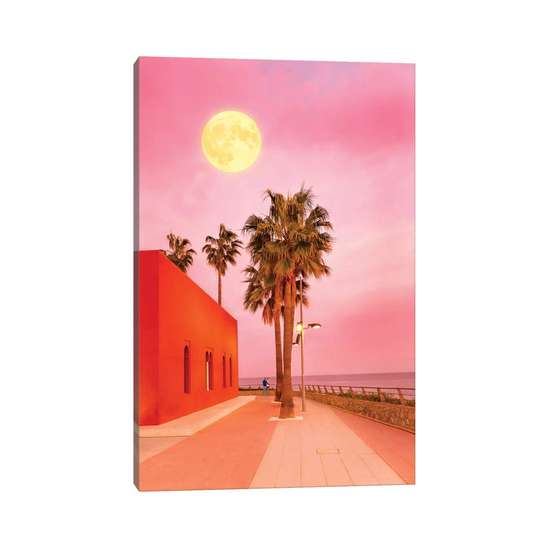 Super Moon At Sunset by Beli - Wrapped Canvas Print, 66.04 cm H x 45.72 cm W x 1.91 cm D