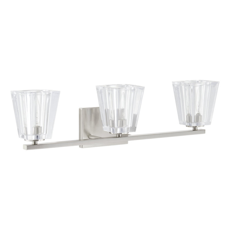 Luminaire pour meuble-lavabo 3 lumières 24 po en nickel brossé Hillsboro