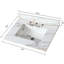 Dessus de meuble-lavabo blanc 31 po avec évier rectangulaire - dosseret de 4 po 31 po et finition