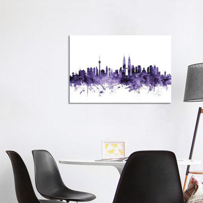 Kuala Lumpur, Malaysia Skyline by Michael Tompsett - 1 Piece Wrapped Canvas Wall Art