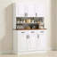Armoire de rangement spacieuse avec 6 portes, 3 tiroirs et comptoir