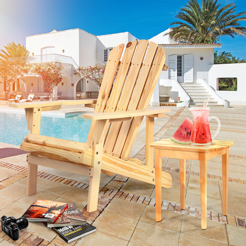 Amoha Outdoor Adirondack Chair, Natural