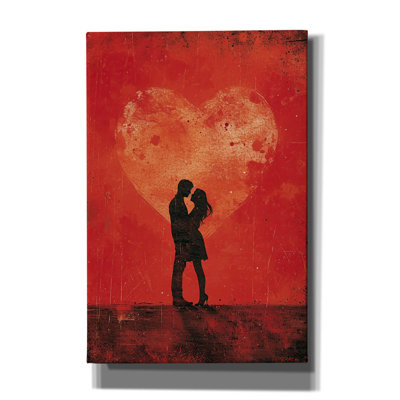 «Epic Graffiti» «Red Love» par Momart, art mural sur toile
