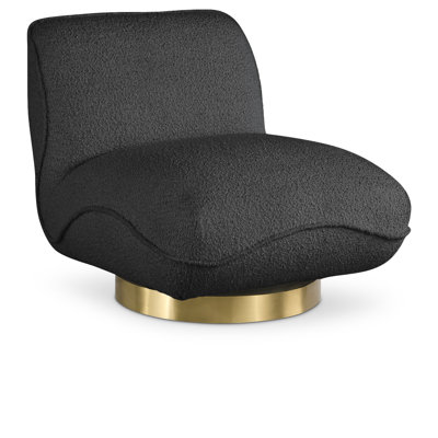 Iyden Upholstered Swivel Slipper Chair