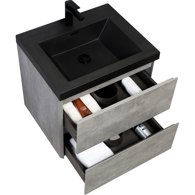 24" Floating Bathroom Vanity With Sink