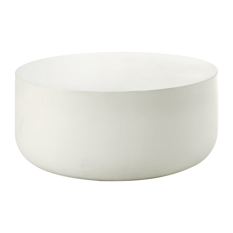 Table basse, finition blanc naturel