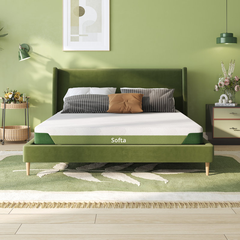 Cooling Gel Memory Foam Mattress with Bamboo Cover – Fiberglass-Free, Medium Firm, CertiPUR-US Certified, Queen