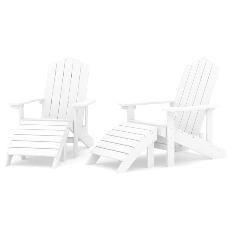 Coverty Outdoor Adirondack Set, White