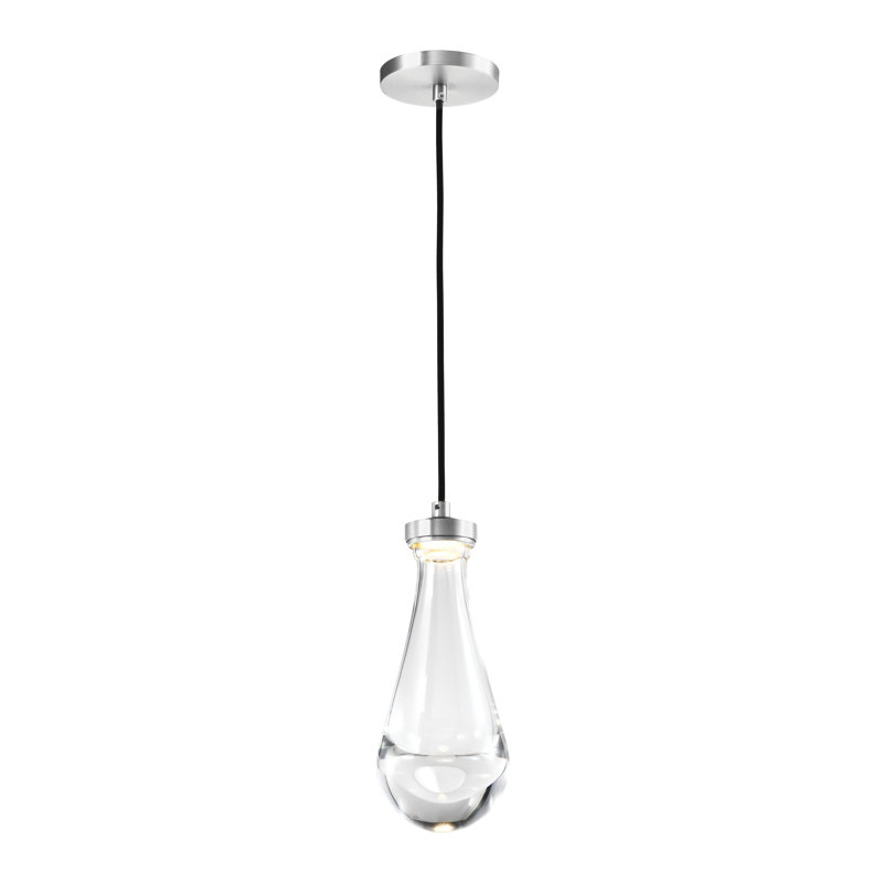 Mini-luminaire suspendu 1 lumière DEL 3cc, Nickel poli