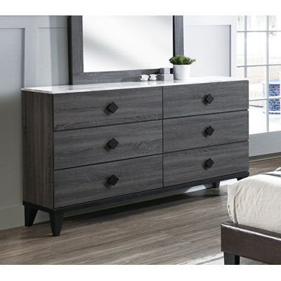 62.01" W DRESSER, FOIL GREY