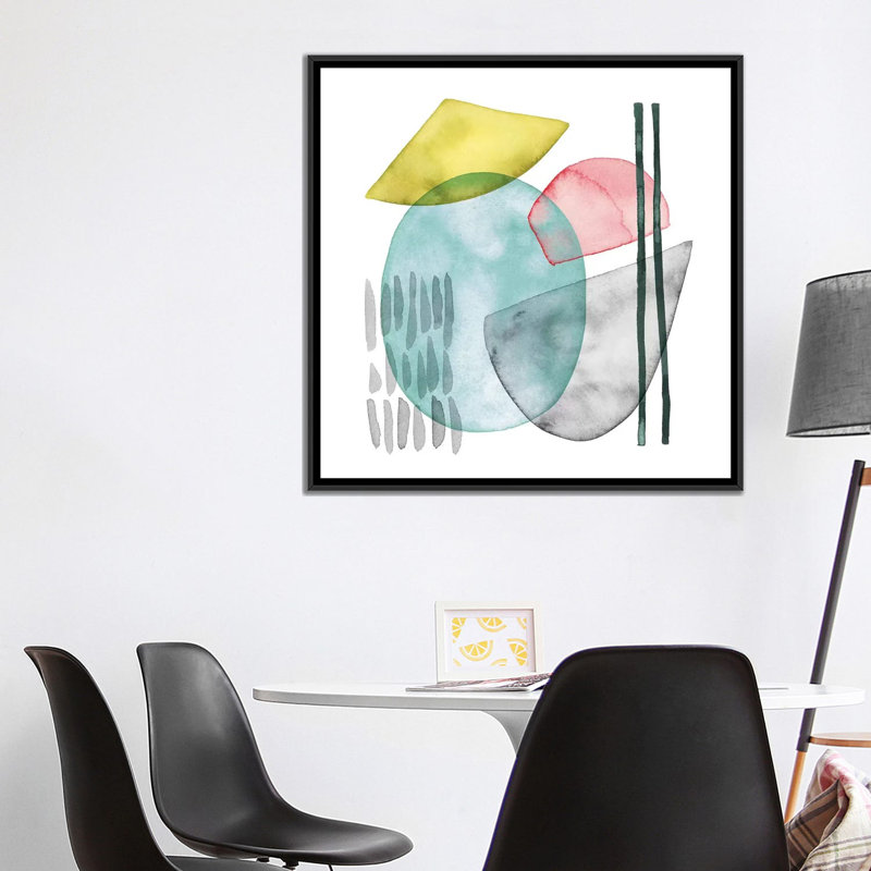 « pastel formation i », reproduction sur toile, H 18 po x l 18 po x P 1,5 po, Toile avec cadre noir