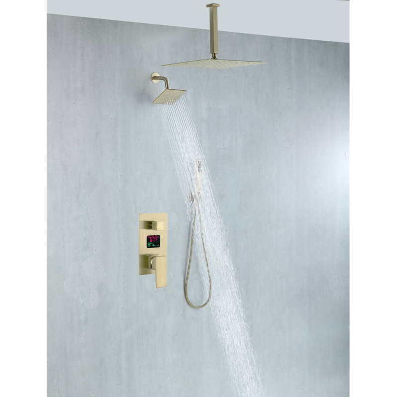 All-In-One Kit with Rough in-Valve, Brushed Gold