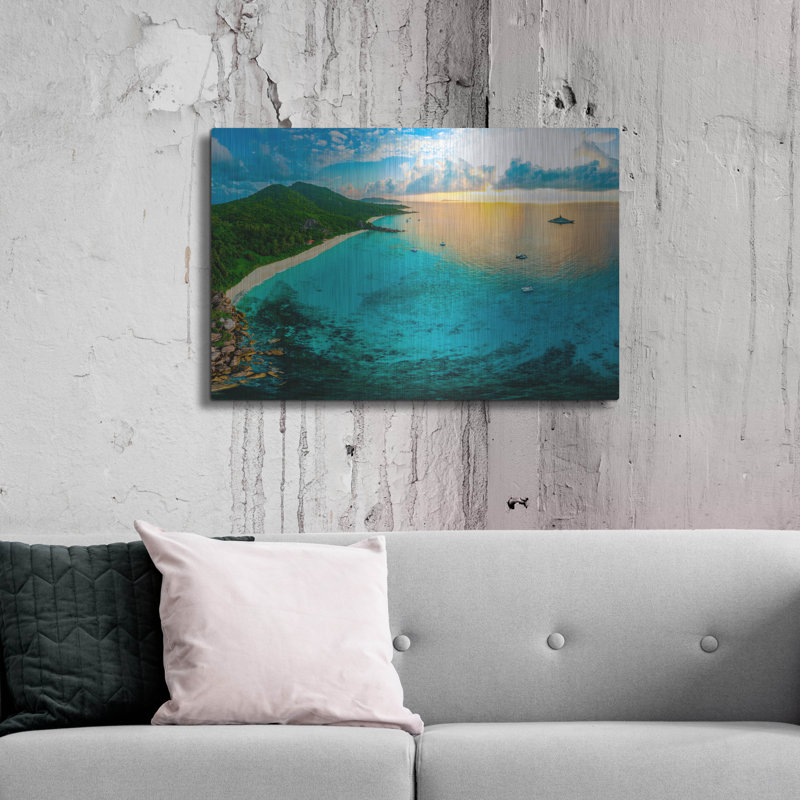 «LaDigue 2 Crop», art mural en métal, H 24 po x l 36 po
