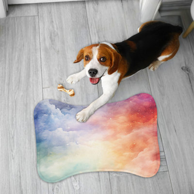 Colorburst Sky - 1 Piece Bone Shape Feeding Mat